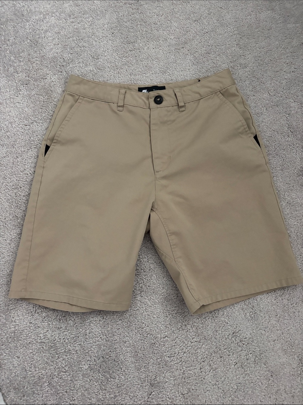 Nike Men's Tan Flat Front Shorts